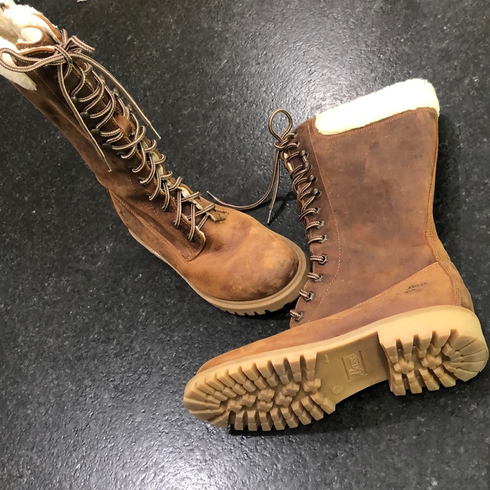 Bass Women’s Leather & Fleece Lined Lace Up Boots